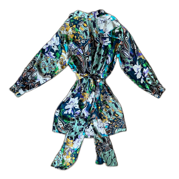 ZARA Multicolor Paisley Midi Wrap Tie Up Dress Women's Size Small - Picture 10 of 13